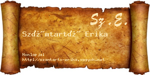 Számtartó Erika névjegykártya