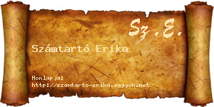 Számtartó Erika névjegykártya