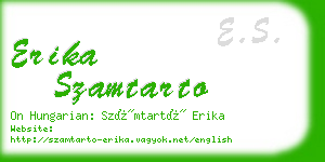 erika szamtarto business card